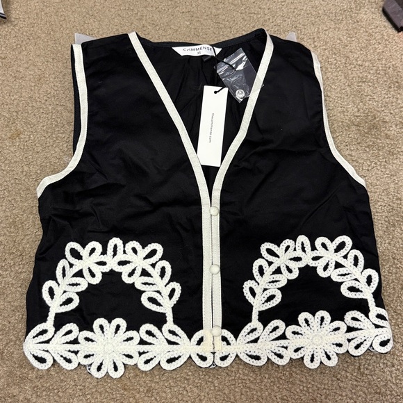 Commense Casual Embroidery Sleeveless Zipper Pants Set - Picture 8 of 10